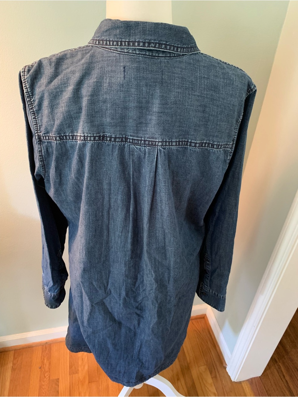 Madewell Light Blue Chambray Dress, size L - Picture 5 of 8